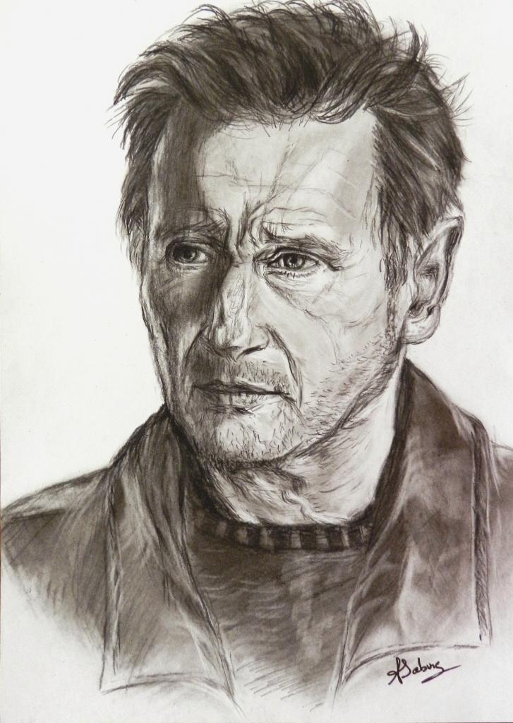 Portrait crayon - Liam Neeson