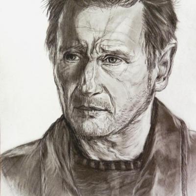 Portrait crayon - Liam Neeson